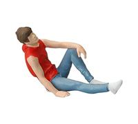 TWTCZOZ Figuras de a Escala 1/64, Figuras Diminutas para Diorama Arquitectónico, Personajes de Resina para Jardines de Hadas, Y, niño Sentado