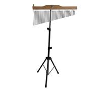 TWTCZOZ Juego de 36 Campanillas de Barra con Soporte Resistente para de Melodías, Negro Argenta