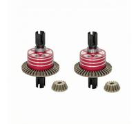 TWTCZOZ Juego Engranaje Diferencial Coche RC Aleación 39T Pieza Repuesto Precisión Transmisión Tornillería Montaje Manual Compatible XV02 TT02 MB01 BT01 XM01, Rojo