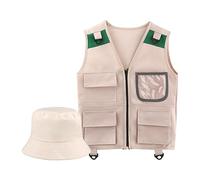 TWTCZOZ Kits de Aventura Al Aire Libre: Chaleco, Gorro, Disfraz de Explorador para Niños Y Niñas.