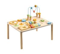 TWTCZOZ Mesa de Actividades Sensorial con Engranajes Y Bloques. Mesa de Aprendizaje con Forma de Rompecabezas para Niños de 1, 2, 3 Y 4 años.