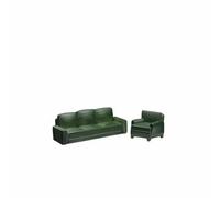TWTCZOZ Miniatura Sofá Conjunto Sala Sillón Accesorio Diorama Banco Resina Pintado a Mano Aspecto Realista Adecuado para Colección Hobby Decoración Escena Modelo, Green