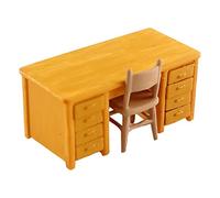 TWTCZOZ Modelo de Taller en Miniatura de Resina a Escala 1:64, Maqueta de Juego Infantil, Adornos Decorativos, Mesa Amarillo