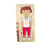TWTCZOZ Rompecabezas de Madera del Cuerpo Humano, Juguetes de Rompecabezas de Partes del Cuerpo para Niños en Edad Preescolar, Muchacha