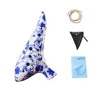 TWTCZOZ Saxofón Alto de 12 Agujeros, Bolsa de Almacenamiento, Elegante Y Práctico Piccolo Hecho a Mano de Resina con Cancionero para Adultos Y Niños, flor azul