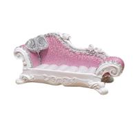 TWTCZOZ Sofá en Miniatura para Casa de Muñecas a Escala 1:12, Ideal para Guardar Pendientes Y Anillos. Medidas: 5,5 X 3 X 2 Pulgadas. Fabricado en Resina Y Te, Respaldo Rosa