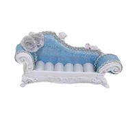TWTCZOZ Sofá en Miniatura para Casa de Muñecas a Escala 1:12, Ideal para Guardar Pendientes Y Anillos. Medidas: 5,5 X 3 X 2 Pulgadas. Fabricado en Resina Y Te, Respaldo Azul