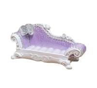 TWTCZOZ Sofá en Miniatura para Casa de Muñecas a Escala 1:12, Ideal para Guardar Pendientes Y Anillos. Medidas: 5,5 X 3 X 2 Pulgadas. Fabricado en Resina Y Te, Respaldo Morado