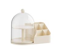 TWTCZOZ Soporte para Exposición Rotatorio Elegante Organizador con Dome Transparente para Modelos y Bloques Espacio Independiente para Papelería Fabricado en , Wht W Compartments