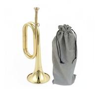 TWTCZOZ Trompeta de Viento Bugle Ceremonial Latón Grabado Pulido Proyección Sugerida para Formación Musical Presentaciones Públicas Académicos, Trompeta De Corneta Con Bolsa De Transporte