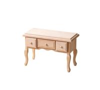 TWTCZOZ Unidad de Cajones en Miniatura 1 12 Escritorio con Cajones Mesa Comoda Estructura Sólida de Madera sin Pintar y Superficie Lisa Adecuada para Dioramas Escenas de Salón Dormitorio Estudio 11cm