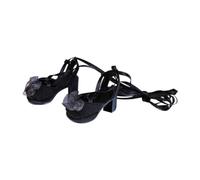 TWTCZOZ Zapatos para Muñecas Escala 1/4, Zapatos con Cordones, Creativos, Resistentes, Accesorios para Muñecas BJD, Zapatos de Tacón en Miniatura para V, Negro