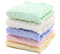 TX Toallas de bebé de Gasa Reutilizables Algodón Orgánico Natural, 5 Toallas de Baño Extra Suave,Juegos de Toallas