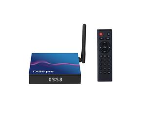 Tx98 Pro 4K Ultra HD Android 14.0 Smart Network Set-Top Box con control remoto compatible, 4 GB + 32 GB, Allwinner H616 Quad-Core (estándar europeo)