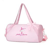 TXDAMAI Bolso de Ballet para Niñas,Bolsa de Hombro de Baile Bolsa de Danza Gimnasia Deportes Cremallera Bolsa de Ballet Latina para Niños Viajes Gimnasia,Rosa