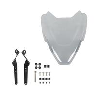 TXDBD Deflectores De Viento para Motocicleta, Parabrisas con Soporte para Ducati V4 S V4S 2020 2021 2022 2023 2024 Deflector Alerón para Moto(Humo Ligero)