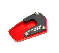 TXDBD Extensión De Soporte Lateral para Pata De Cabra De Motocicleta, Fabricada Mediante CNC, para Suzuki Burgman 650 AN650 (2013-2020) Placa De Soporte(Rojo)