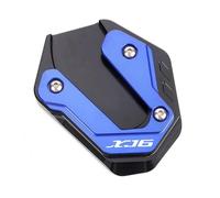 TXDBD Extensor De Pata De Cabra para Motocicleta para Yamaha FZ6, FZ6R, FZ6-S2 para Fazer XJ6 XJ6F XJ6N Lateral Antideslizante para Pata De Cabra Placa De Soporte(Azul 2)