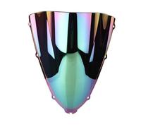 TXDBD Pantalla De Motocicleta Doble Burbuja Deflectores De Viento Protector Parabrisas para para Ninja para ZX14R para ZZR1400 Deflector Alerón para Moto(Iridio)