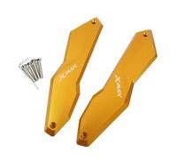 TXDBD Parabrisas De Aluminio para Motocicleta, Deflectores De Viento, Soporte para Yamaha XMAX125 2023 2024, Embellecedor De Parabrisas Deflector Alerón para Moto(Oro)
