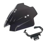 TXDBD Parabrisas Delantero para Motocicleta para CFMOTO 450NK 2023 2024 2025, Deflectores De Viento Y Soporte Deflector Alerón para Moto(Wind Screen Set)