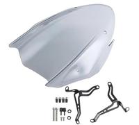 TXDBD Parabrisas para Motocicleta con Soporte Y Protector De Tablero para Suzuki GSX-S750 GSX S 750 2017 2018 2019 2020 2021 2022 Deflector Alerón para Moto(Humo Ligero)