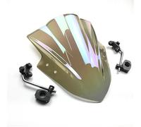 TXDBD Soporte Ajustable para Parabrisas De Motocicleta para Yamaha FZ1 FZ6 FZ6N FZ8 MT-01 MT03 MT07 MT09 Visera Frontal Deflector Alerón para Moto(iridio Claro)