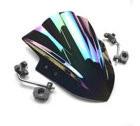 TXDBD Soporte Ajustable para Parabrisas De Motocicleta para Yamaha FZ1 FZ6 FZ6N FZ8 MT-01 MT03 MT07 MT09 Visera Frontal Deflector Alerón para Moto(Iridio)