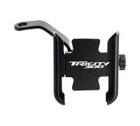 TXDBD Soporte De Navegación para Motocicleta para Yamaha Tricity 300 Expansión para Teléfono Móvil En El Manillar del Espejo, Piezas para GPS Soportes De GPS(Negro 2)