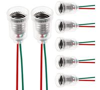 TXErfolg 12 portalámparas E10 con alambre de 220 V 0,5 A 5 W con soporte de plástico para lámparas LED de rosca, accesorio de prueba eléctrica para experimentos en casa
