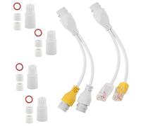 TXErfolg Combinador y Divisor PoE Adaptador Divisor de cámara Adaptador PoE para 2 cámaras IP con Solo 1 Cable Plug Play Impermeable para Uso con cámaras Reolink PoE RLA-POECS1
