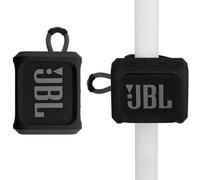 TXesign Funda de Silicona para JBL Go 3 Altavoz portátil Viaje Funda Protectora Cubierta de Altavoz con Correa de Montaje para Altavoz de Bicicleta (Negro)