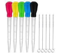 TXIN 5 jeringas de 30 ml con 5 cepillos de limpieza, jeringa de plástico con cabezal de bomba de silicona, inyector de adobo de carne resistente al calor con medidas para barbacoa, parrilla, hornear,