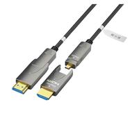 TXJZUQPJ Cable de Fibra óptica HDMI2.0 versión 4K D A Puerto A Cable HD Cable de Datos de extensión de tubería de ingeniería separada(10 m)