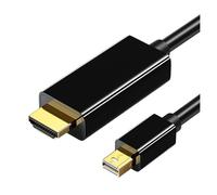 TXJZUQPJ Minidp al Mini Rayo del proyector de la Pantalla 4K del Monitor de TV del Adaptador de la computadora del Cable de Alta definición del hdmi(1080P Deep Black,1.5M)