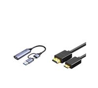 TXJZUQPJ Tarjeta de Captura de vídeo de 1,5 m, transmisión en Vivo, hdmi dedicado a cámara de teléfono móvil USB ms2130, Adecuada for Switch/NS(2K Set Comes with Mini HDMI Cable)