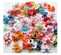 TXLEAPEY 10/20/30 Piezas de Lazos for el Pelo Mascotas con Perlas Encaje, Goma a la Moda for Perros, Collares for, Accesorios Decorativos for(20pcs)