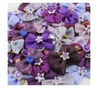 TXLEAPEY 10/50 Piezas de Lazos for el Pelo for Mascotas, Perros y Gatos, Bandas Goma, Accesorios for pequeños, Suministros for Lindos(2.Random Style,50 PCS)