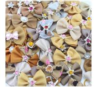 TXLEAPEY 10/50 Piezas de Lazos for el Pelo for Mascotas, Perros y Gatos, Bandas Goma, Accesorios for pequeños, Suministros for Lindos(12.Random Style,10 PCS)