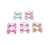 TXLEAPEY 100 Piezas de Cintas for el Pelo Mascotas, 121 Colores, Bonitos Lazos for Perro, Banda elástica Goma for Perros, Pinzas for(Type 6)