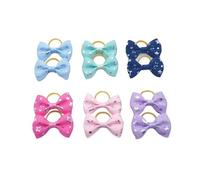 TXLEAPEY 100 Piezas de Cintas for el Pelo Mascotas, 121 Colores, Bonitos Lazos for Perro, Banda elástica Goma for Perros, Pinzas for(Type 3)