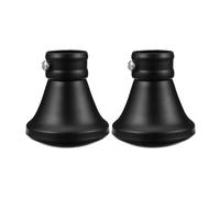 TXLEAPEY 2 Piezas de remates Decorativos for Barra Cortina, herrajes Resistentes Color Negro y Dorado, Accesorios Elegantes for Ventanas del hogar, fácil instalación, Tapa Ajuste Extremo para