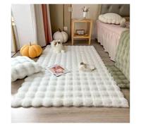 TXLEAPEY Alfombra de Felpa Burbujas for decoración del hogar, cojín for balcón, Sala Estar for niños Alfombra esponjosa, Alfombrilla for pies for Dormitorio niña(White,100x180cm 39x70in)