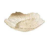 TXLEAPEY Bandejas de cristal con forma flor, bandeja decorativa for joyas, frutero, soporte for aperitivos, plato for baratijas, decoración mesa(Color 3,M 26X5CM)