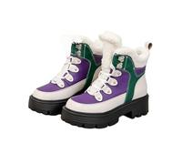 TXLEAPEY Botas de nieve for mujer, botines invierno con plataforma for, cálidos cordones gran tamaño for(Green,40)