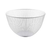 TXLEAPEY Cesta de almacenamiento color sólido for el hogar, decoración mesa negra, plato metal, frutero cocina, cestas comida, cuenco pan, herramientas con forma hierro(White)