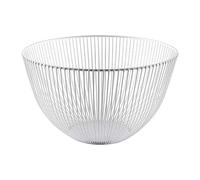 TXLEAPEY Cesta de almacenamiento grande color sólido for el hogar, decoración mesa negra, plato metal, frutero cocina, cestas comida, cuenco pan, forma hierro(White)