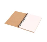 TXLEAPEY Cuaderno de 3 piezas con espiral retro, papel Kraft, cuaderno bocetos, diario pintura, dibujo, grafiti, oficina, escuela, papelería(Khaki-White Inner,12x18cm-50 sheets)