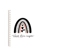 TXLEAPEY Cuaderno Espiral A5 De 3 Piezas, Notas Con Diseño Arcoíris, For Enseñar, Inspirar, Amar, Escribir, Diario(Color-6)