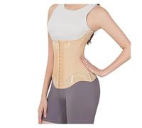 TXLEAPEY Fajas Reductoras Mujer Corsé Moldeador de Cintura en Forma de U for Mujer, Moldeador de Cintura con Botones y realce de Pecho, Moldeador de Acero Transpirable.(Skin,XS)